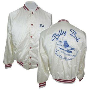 Sportsmaster vtg 70s Mens Bomber Jacket Small Charter boat fishing Florida "Bob"